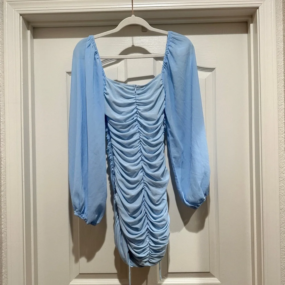 Hello Molly Tangy Bellini Mini Dress in Baby Blue Size: US 8/ Large - Picture 10 of 10